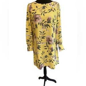 NWT Loft yellow/floral shift dress